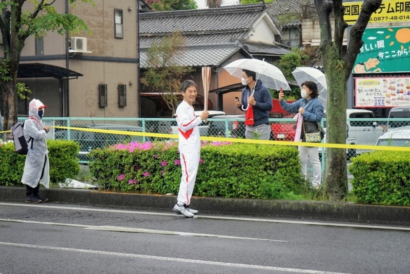 GOFIELD会長の森田が東京2020オリンピックの聖火ランナーで走行