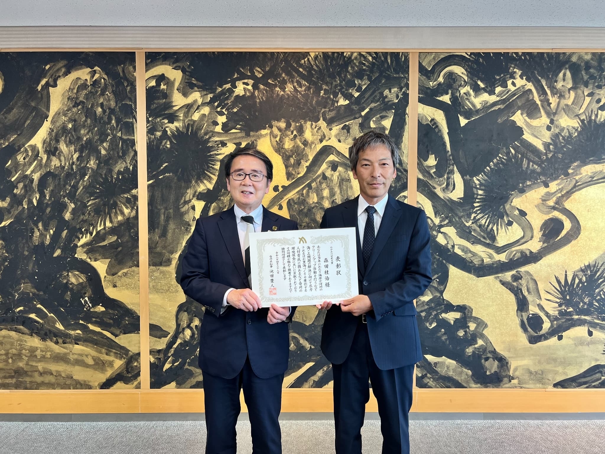 株式会社ゴーフィールド取締役会長の森田桂治が、令和8年香川県知事表彰「かがわ21世紀大賞」（特別功労）を受賞