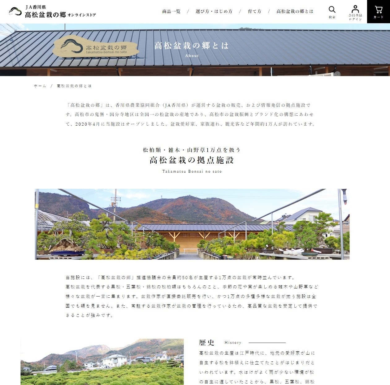 高松盆栽の郷通販サイト 「高松盆栽の郷」の価値を伝えるページ