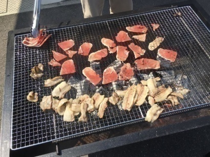 いのしし肉のバーベキュー