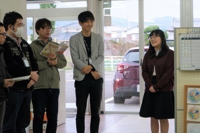 インターンの香川大学生 初日のあいさつ