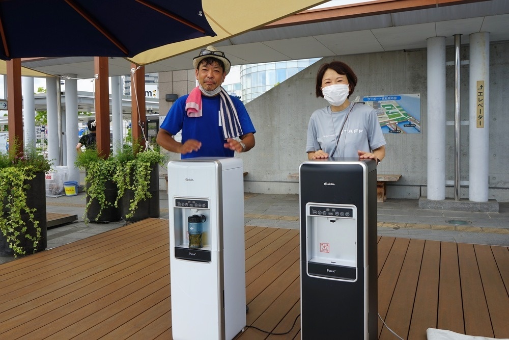 「しましまゴミゼロプロジェクト」高松港での無料給水スポットの利用呼びかけ