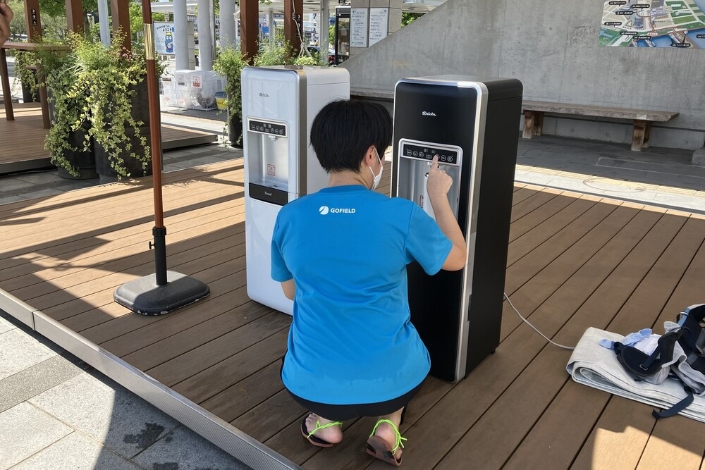 「しましまゴミゼロプロジェクト」高松港の給水スポット